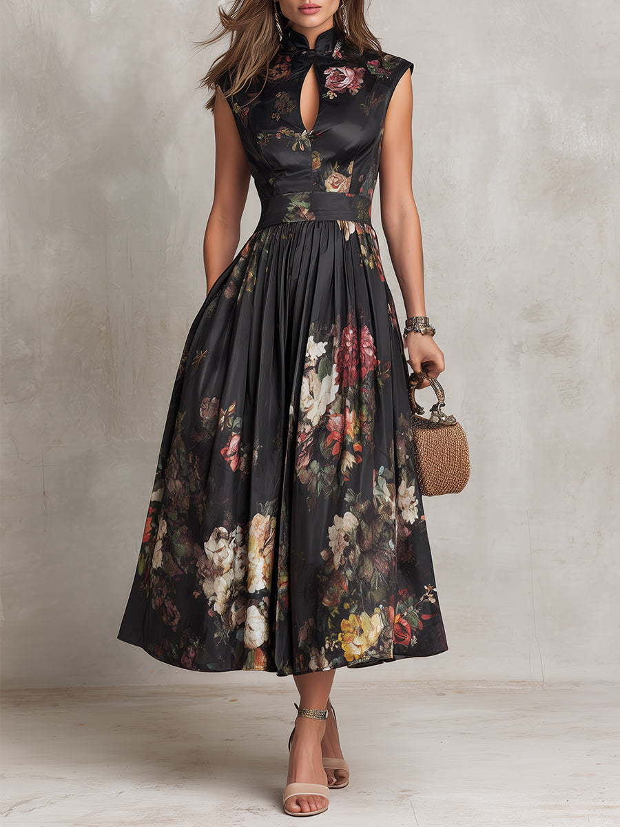 Evie Keyhole Midi Dress