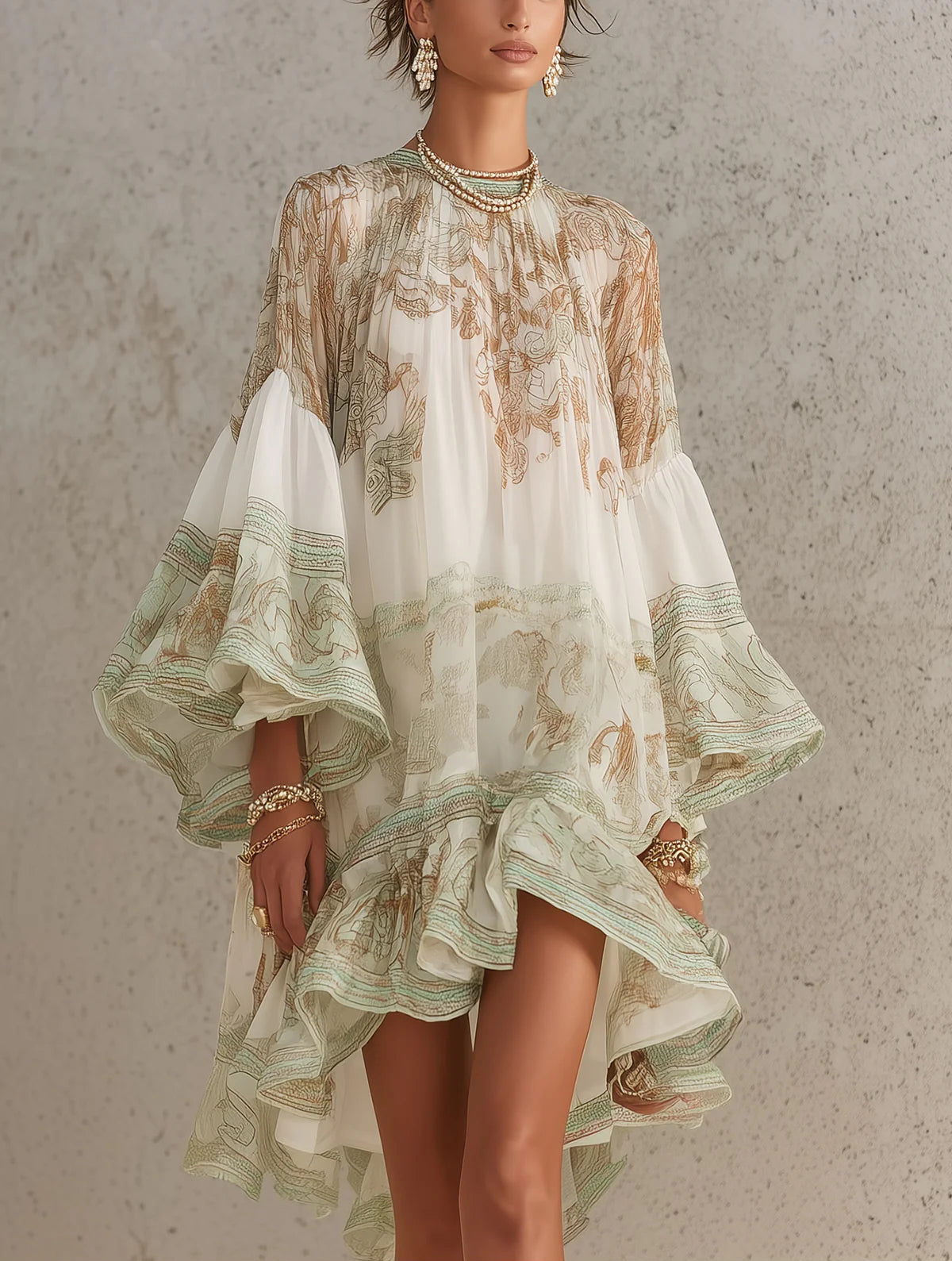 Sage Baroque Dress
