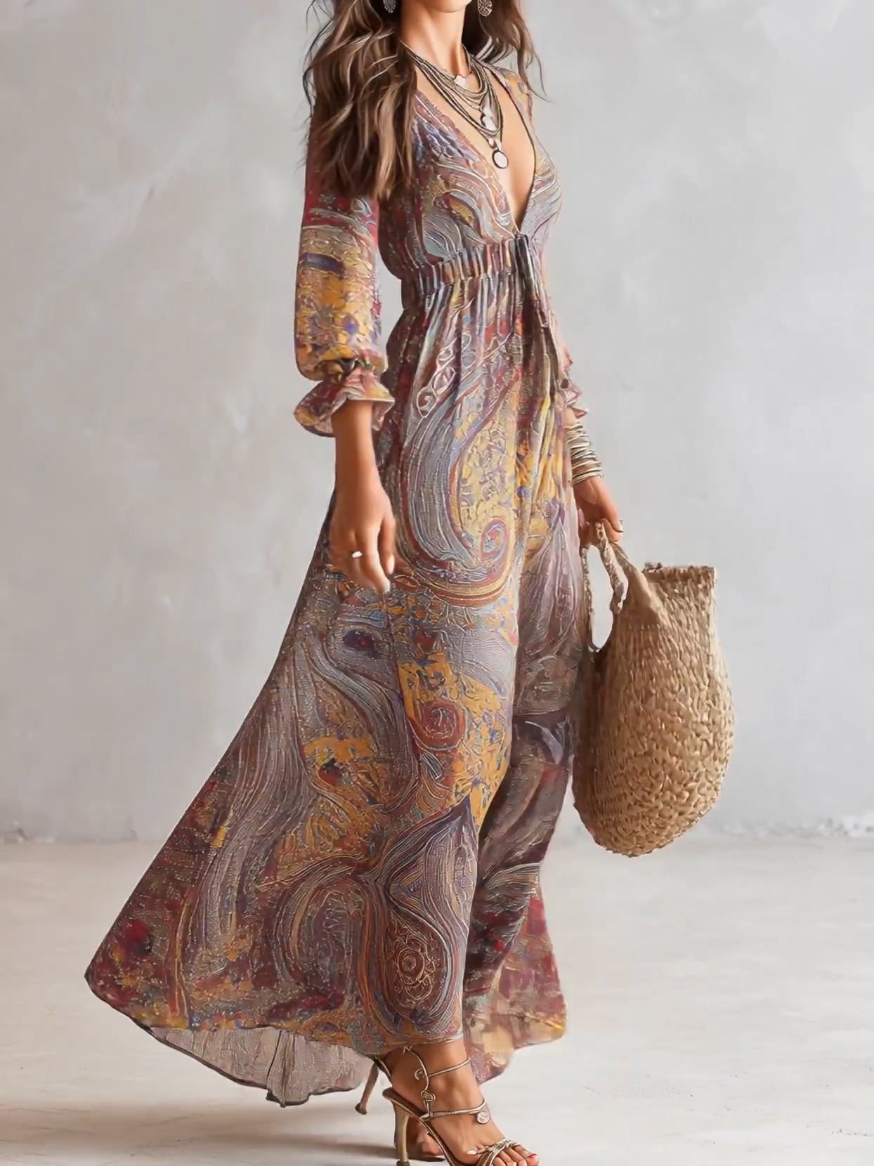 Amara Paisley Maxi Dress