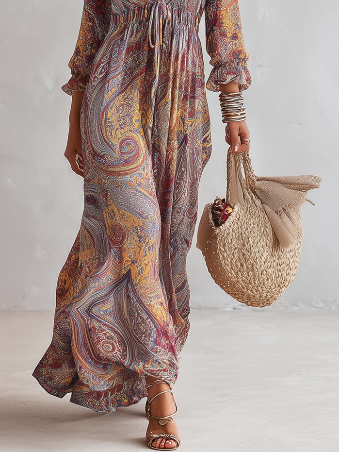 Amara Paisley Maxi Dress