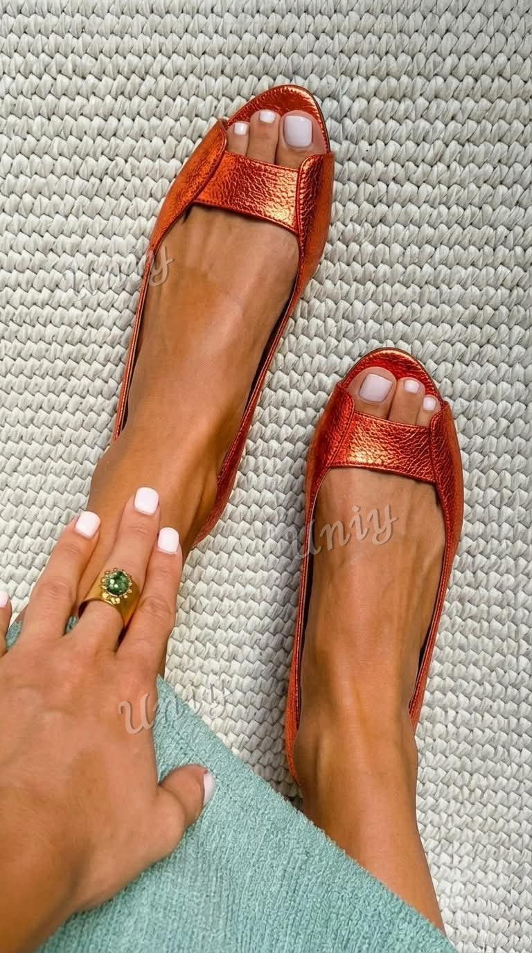 Olivia | Open-Toe Flats