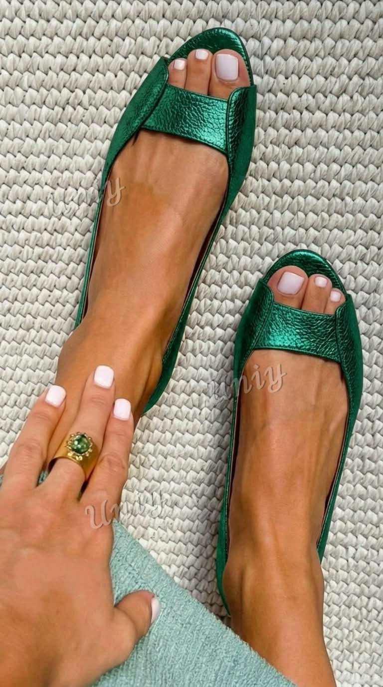 Olivia | Open-Toe Flats
