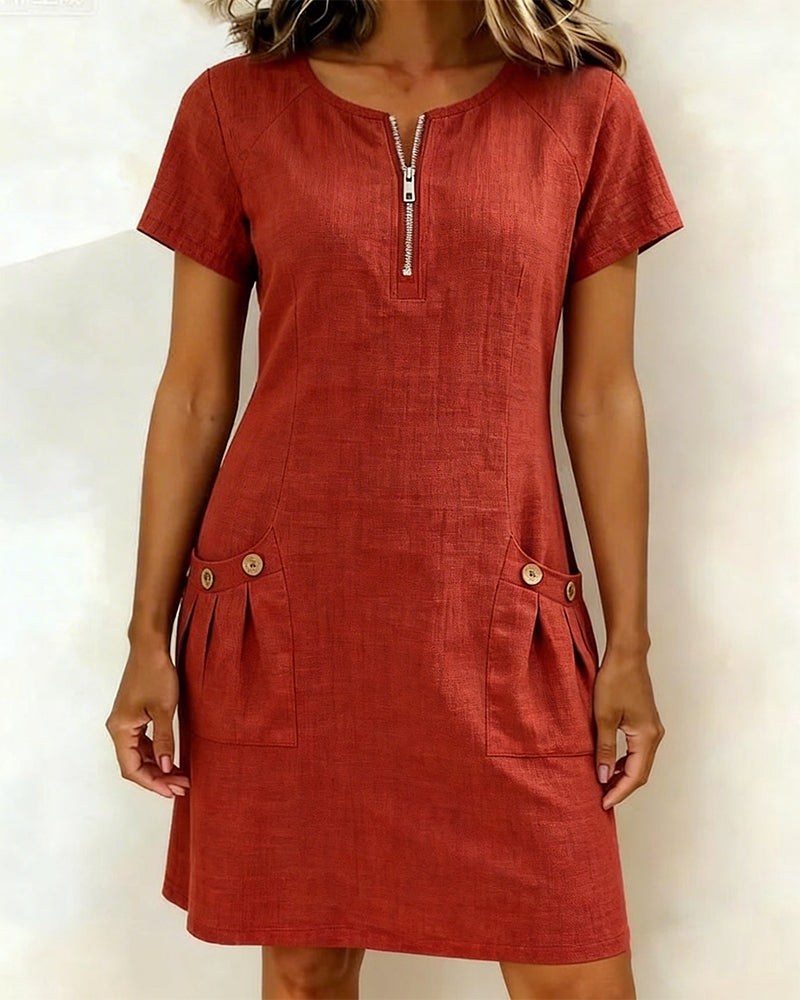 Vania - Dress with Zip Pocket