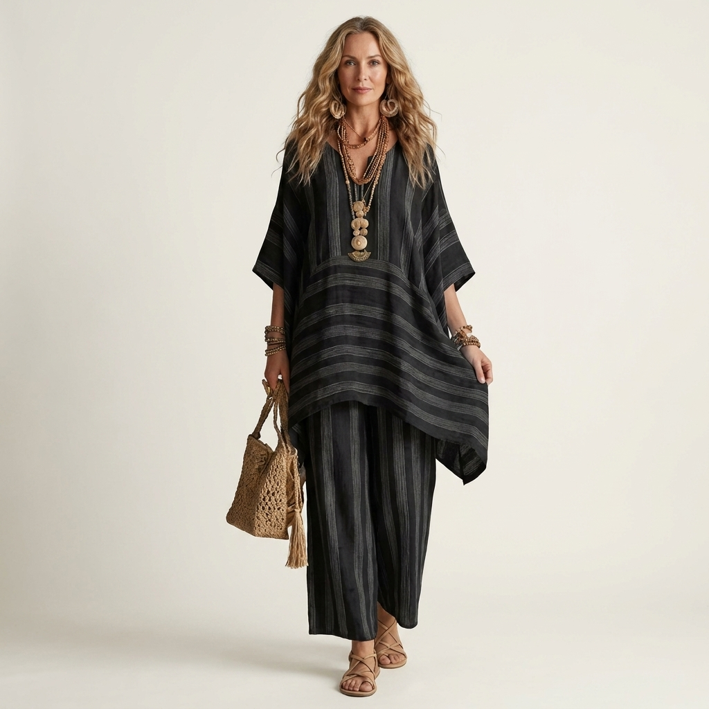 Kiara | Striped Two-Piece Casual Set