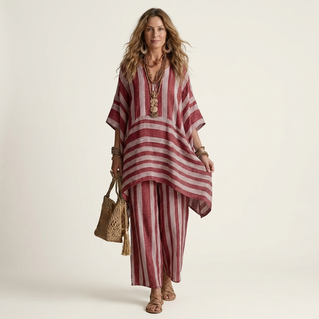 Kiara | Striped Two-Piece Casual Set