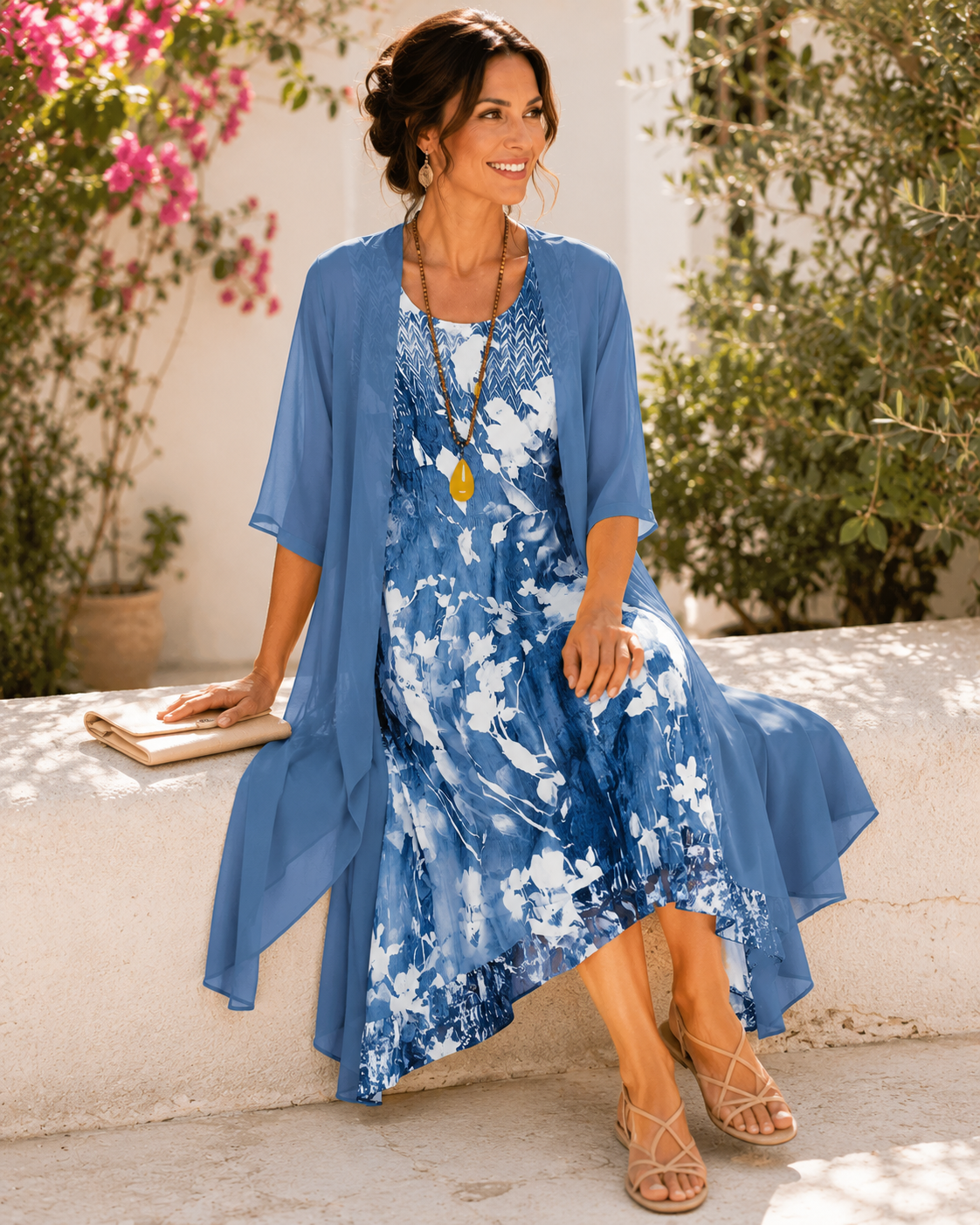 Olivia | Layered Midi Dress