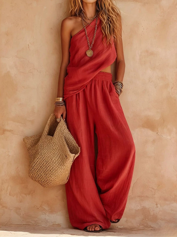 Ariana | One-Shoulder Two-Piece Set