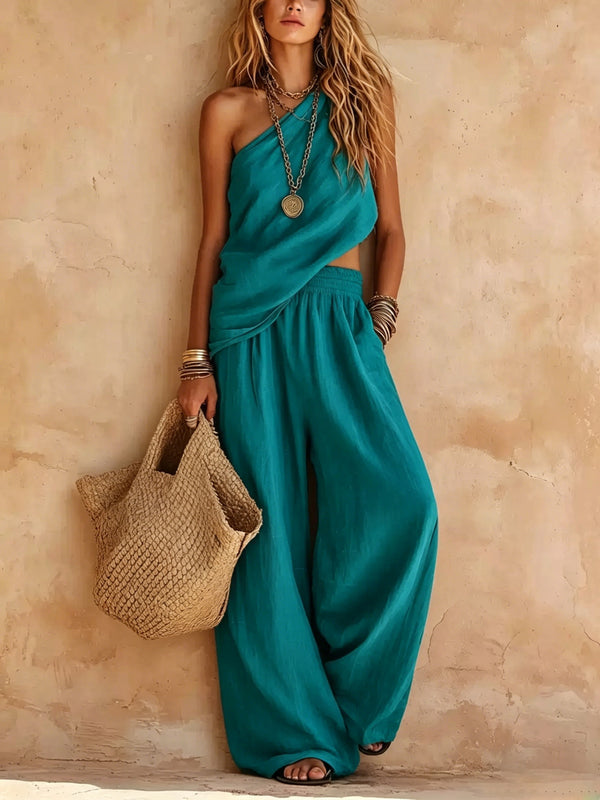 Ariana | One-Shoulder Two-Piece Set