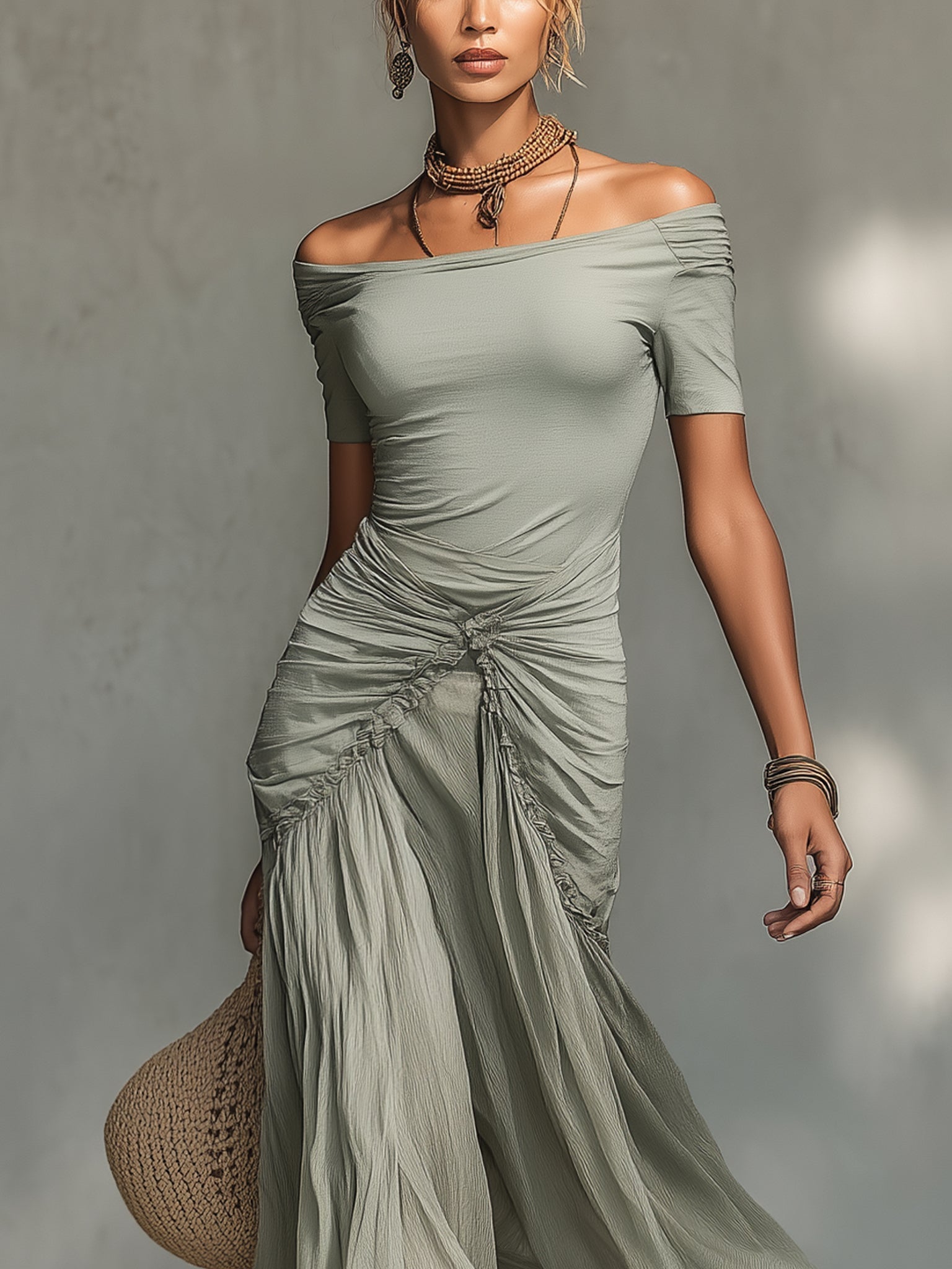 Sophia | Elegant Off-Shoulder Maxi Dress