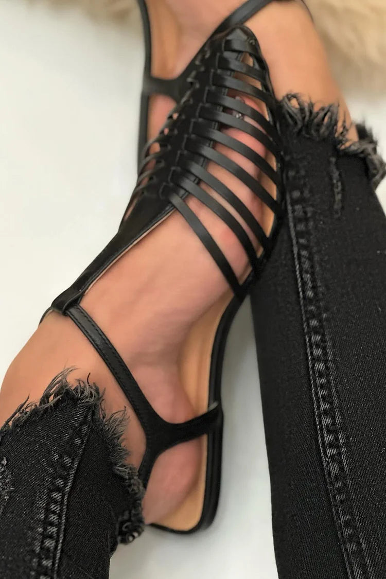 Rosy | Cut-Out T-Strap Sandals