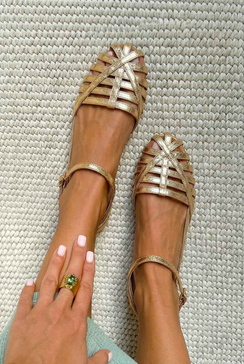 Sonia | Cage Flat Sandals