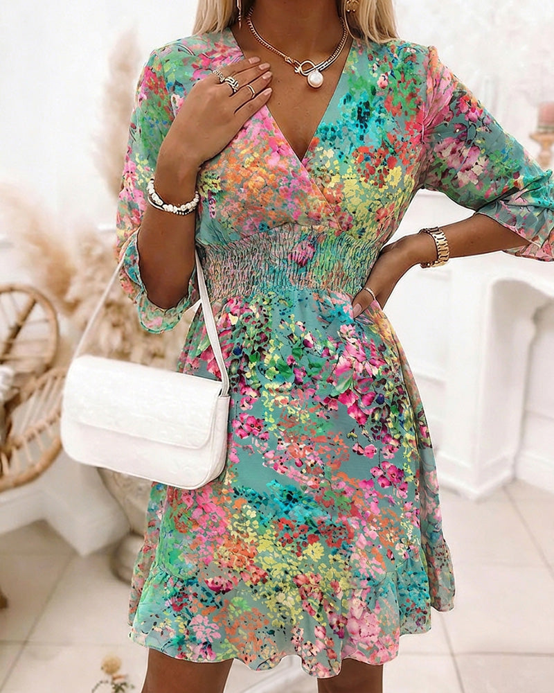 Monet | Floral Chiffon Dress