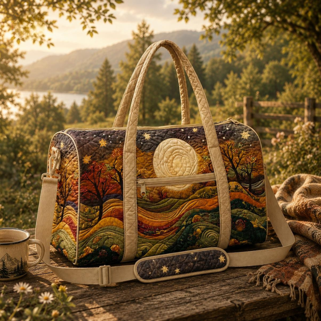 The Starry Night Quilted Travel Bag