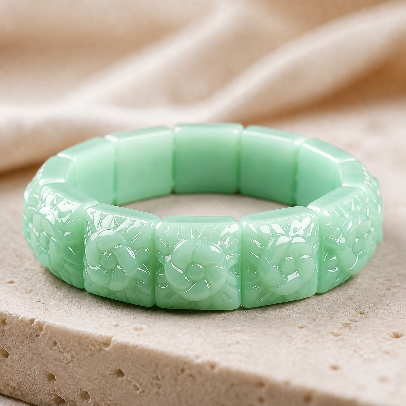 Trendy Jade | Flower Bracelet
