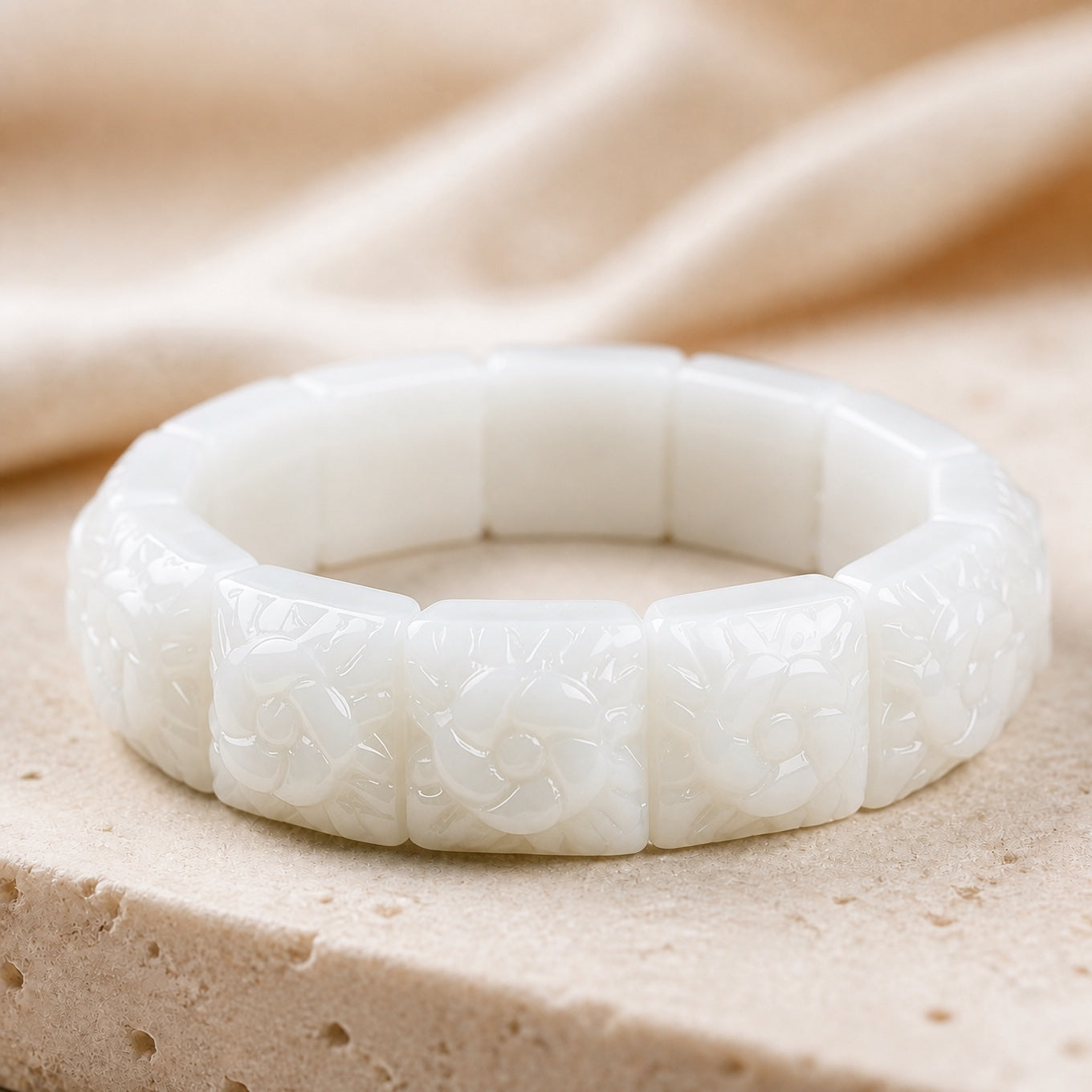 Trendy Jade | Flower Bracelet