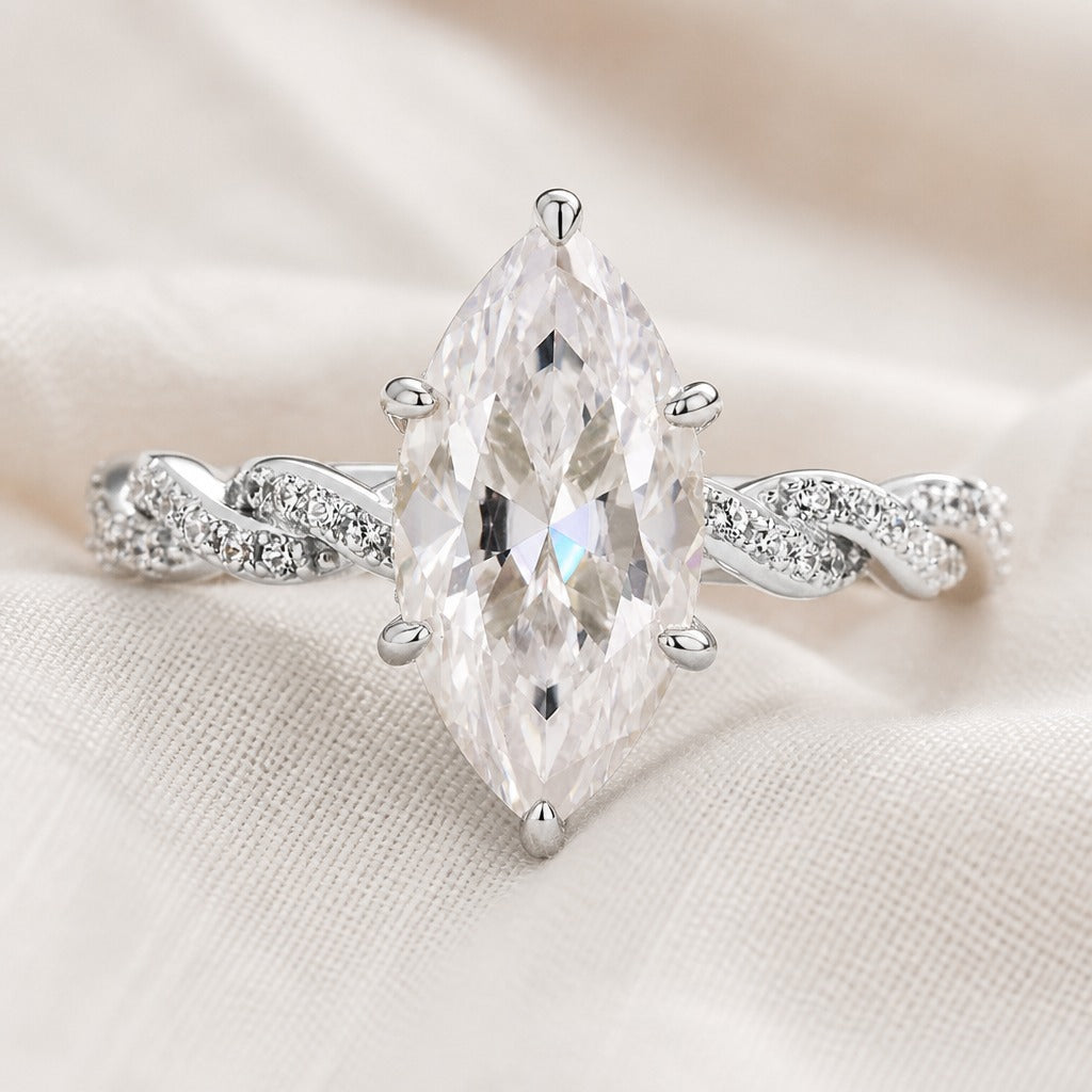 Marquise Crystal Gold Ring