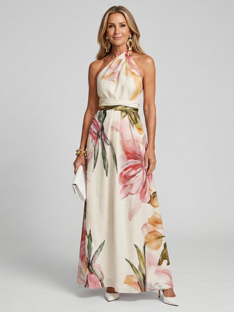 Hester | Robe longue dos-nu fluide
