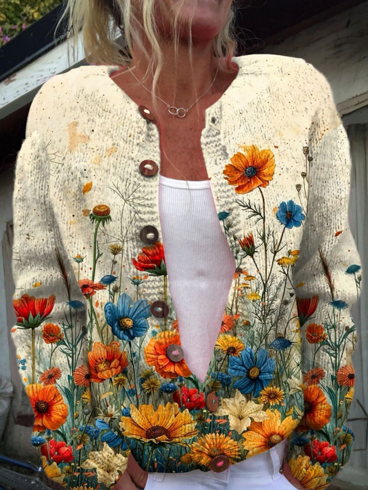 Tansy | Vintage Floral Print Cardigan