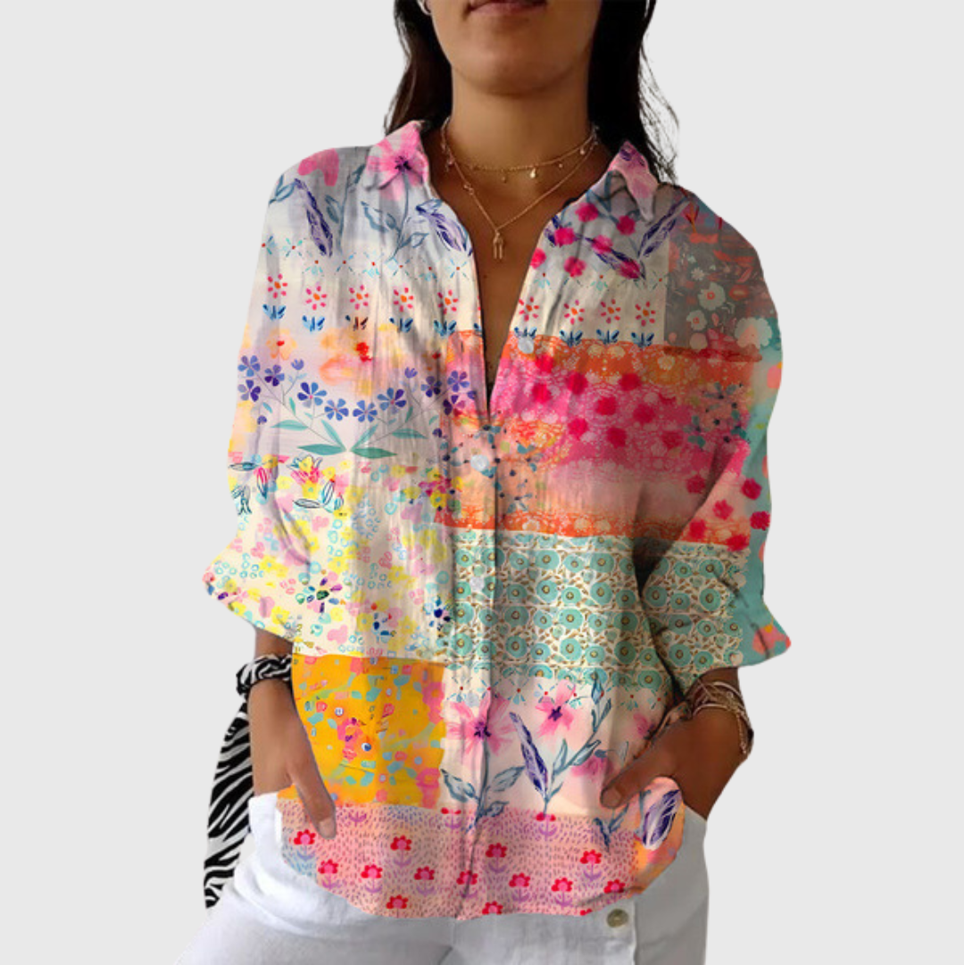 Eleanor | Lightweight Colorful Printed Blouse