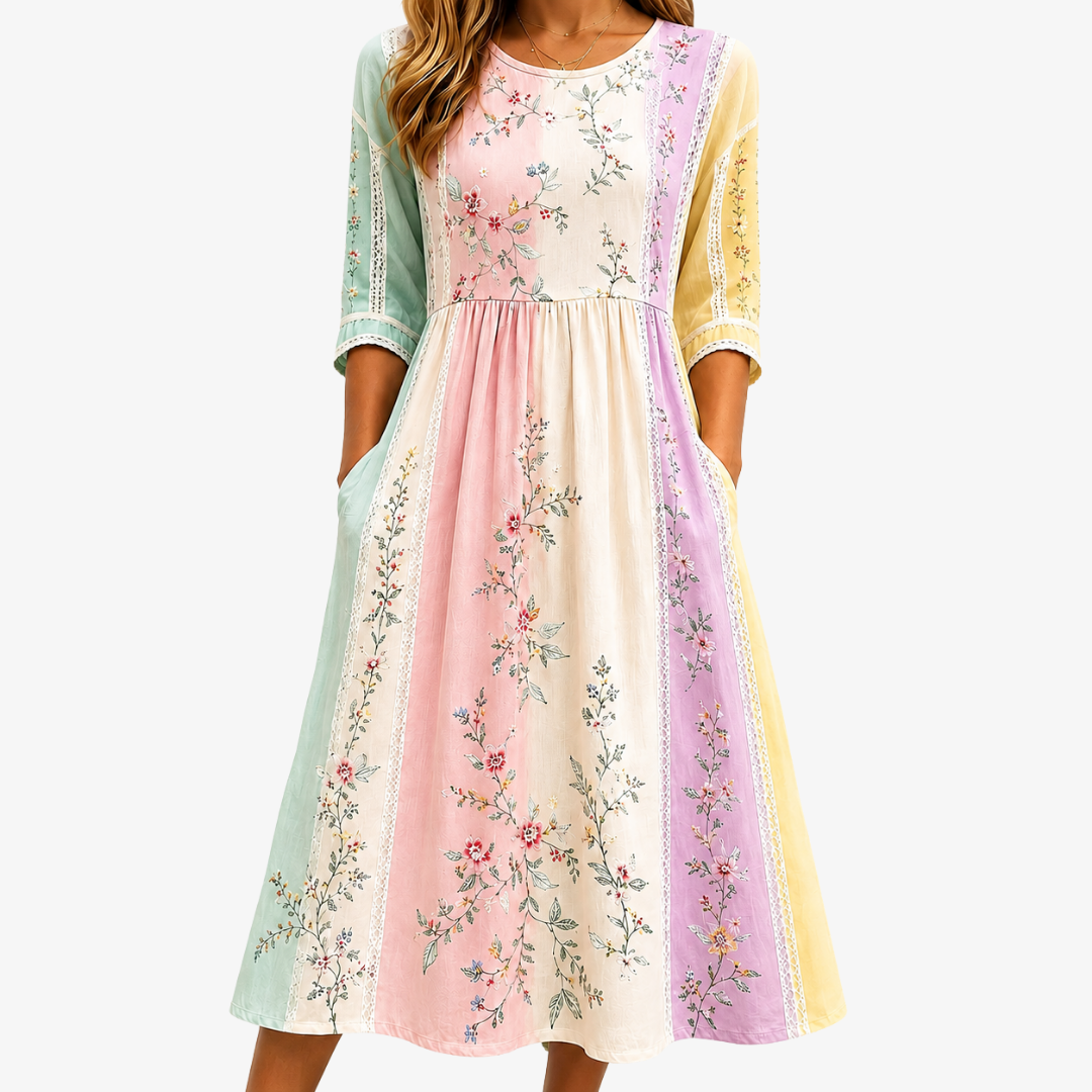 Pastel Garden Panel Dress