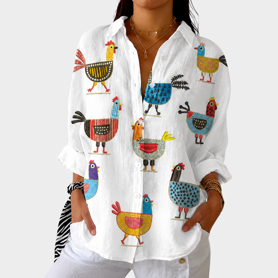 Margot | Lightweight Colorful Printed Blouse