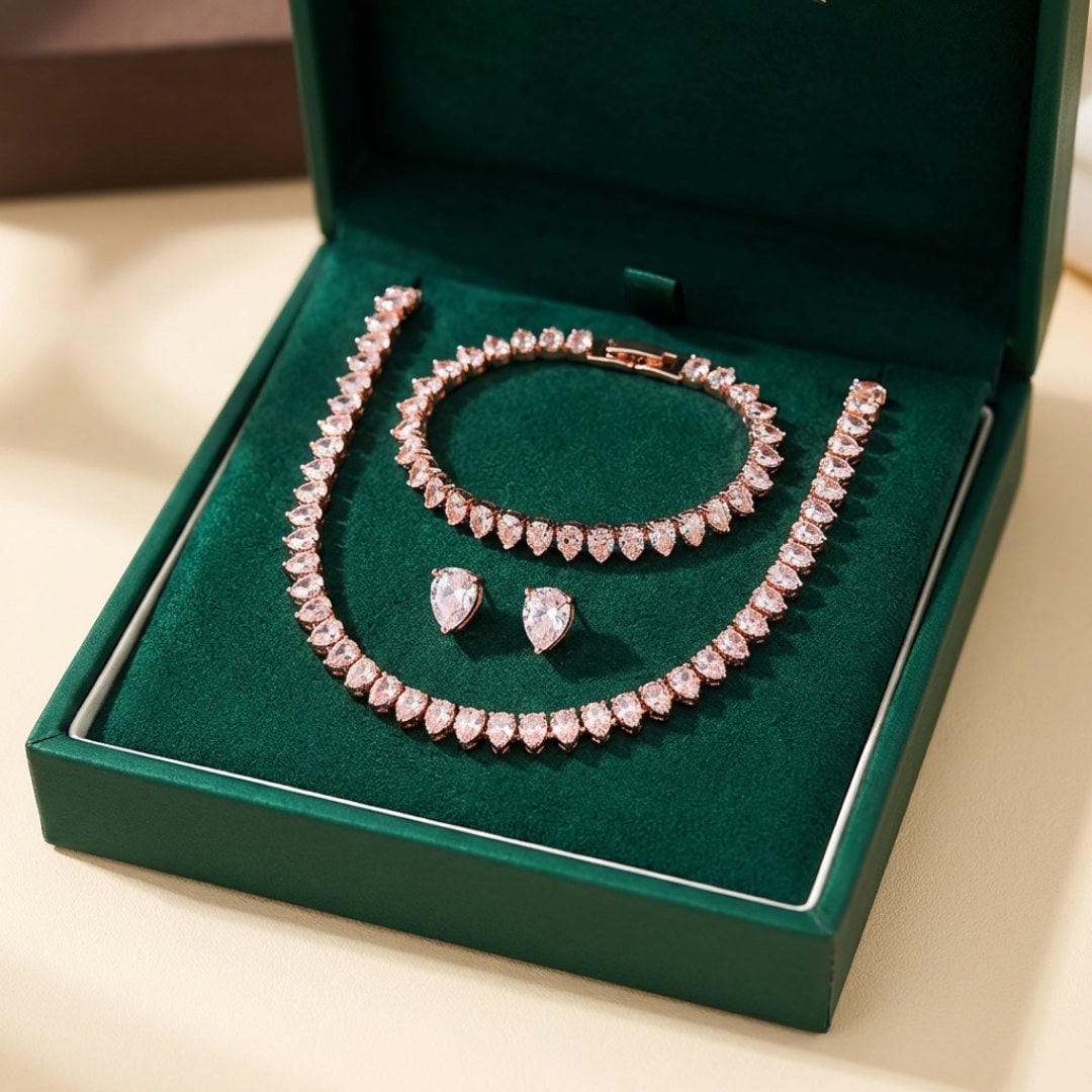 Cubic Zirconia Bridal Full Set