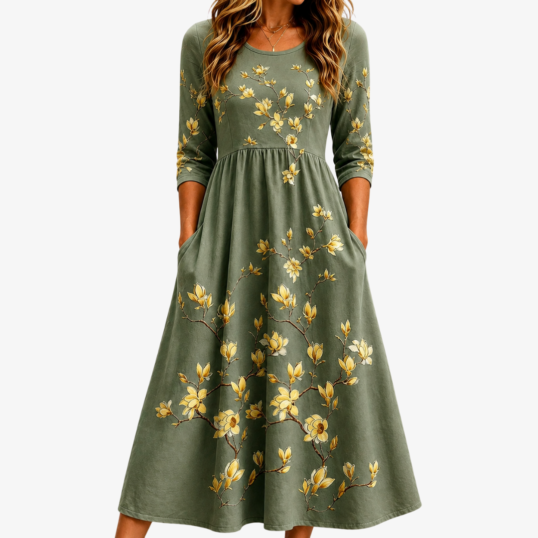 Sage Blossom Grace Dress