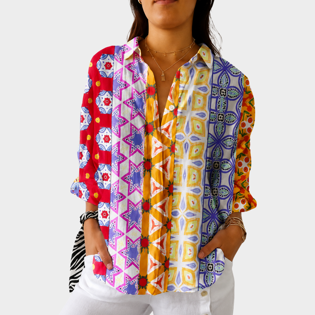 Harper | Light and colorful blouse with print
