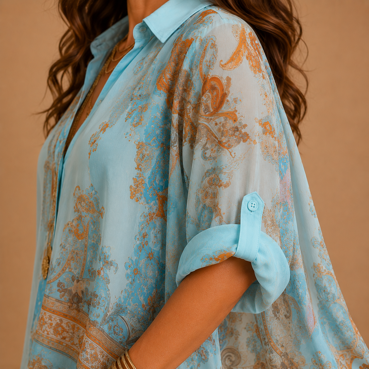 CLEO | Elegant Mediterranean Blouse Dress