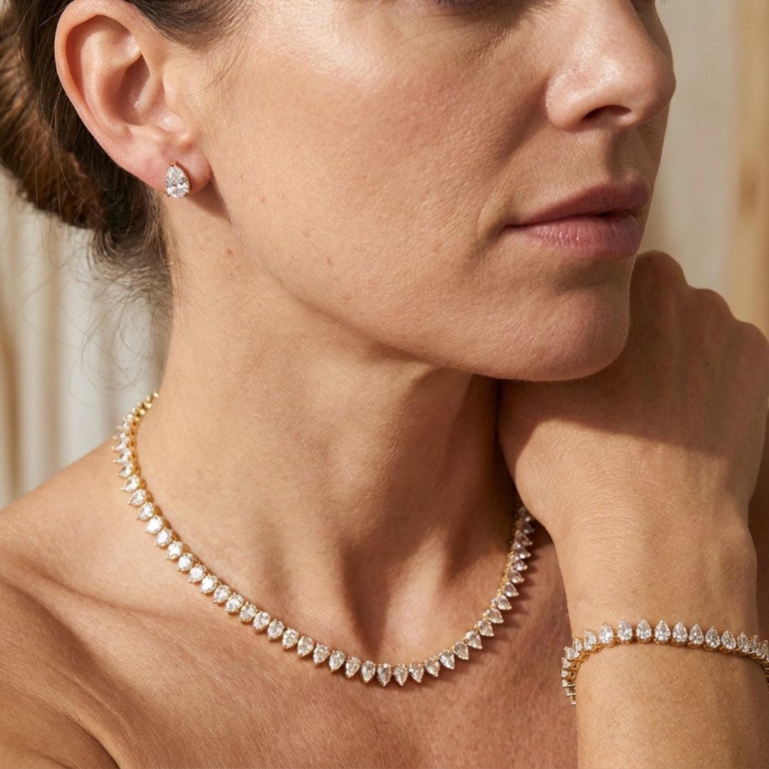 Cubic Zirconia Bridal Full Set