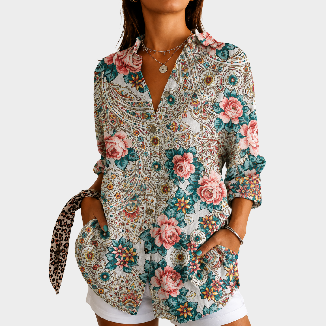 Grace | Vintage Rose Paisley Blouse