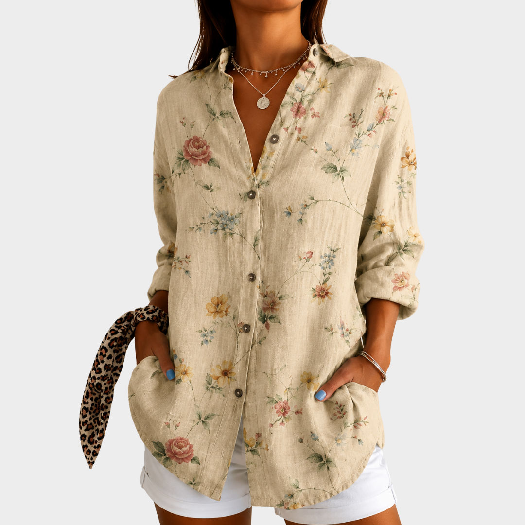 Leona | Meadow Whisper Floral Blouse