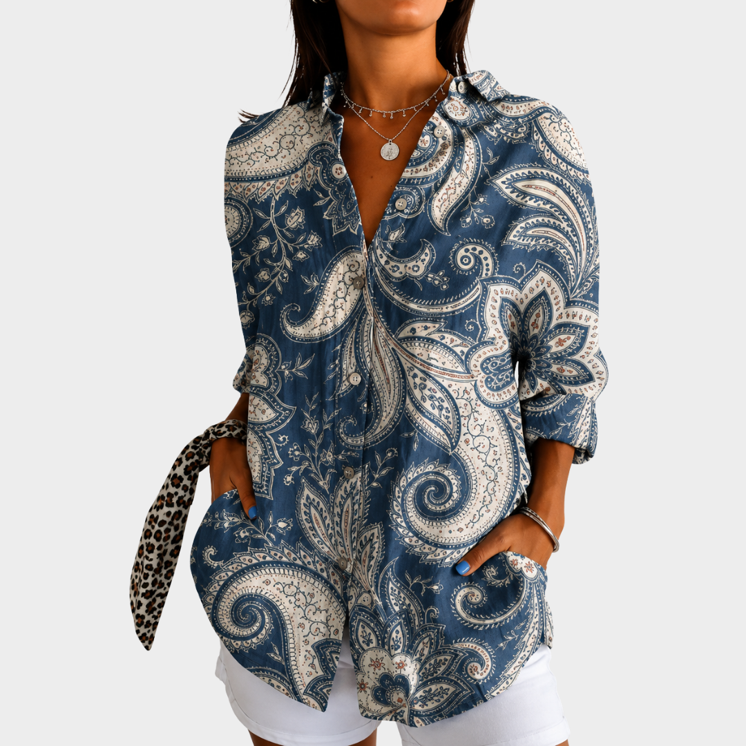 Camila | Coastal Paisley Grace Blouse