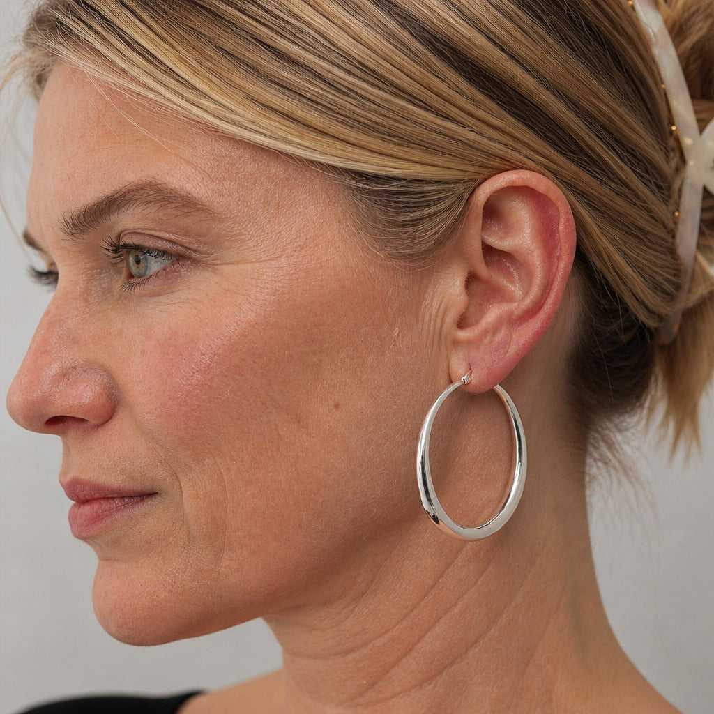 Noble Sphere Hoop Earrings