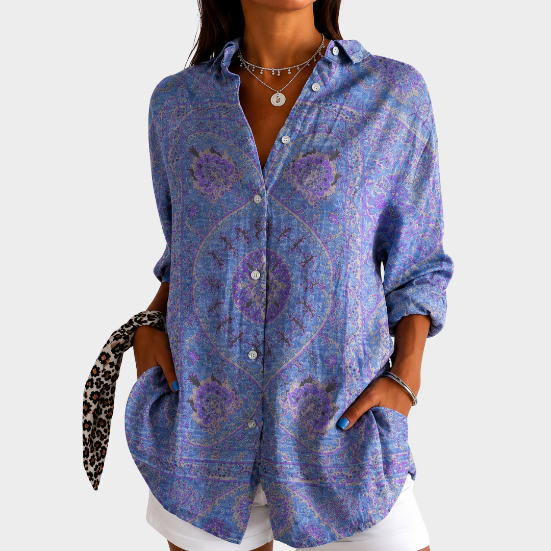 Alina | Lavender Mosaic Grace Blouse