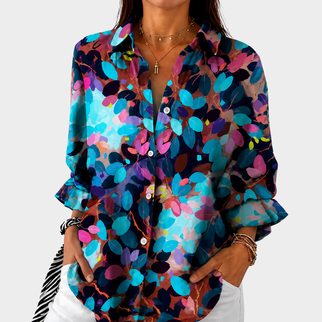 Colette | Twilight Garden Statement Blouse