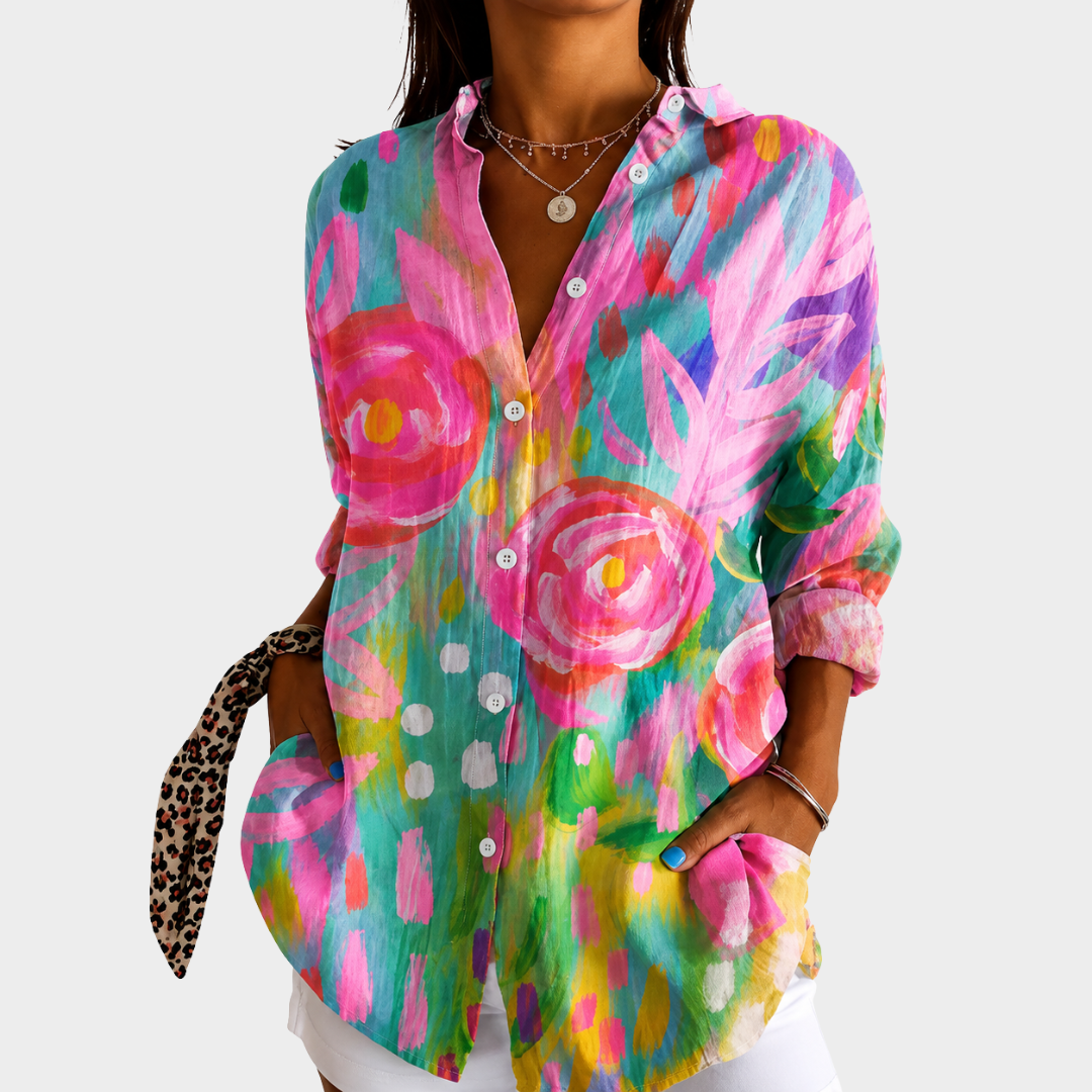 Vera | Painted Garden Breeze Blouse