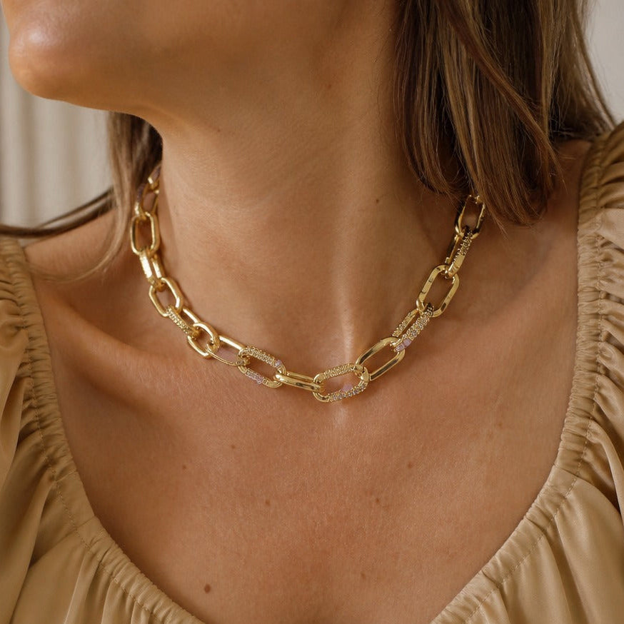 Gilded Gold Collar Necklace