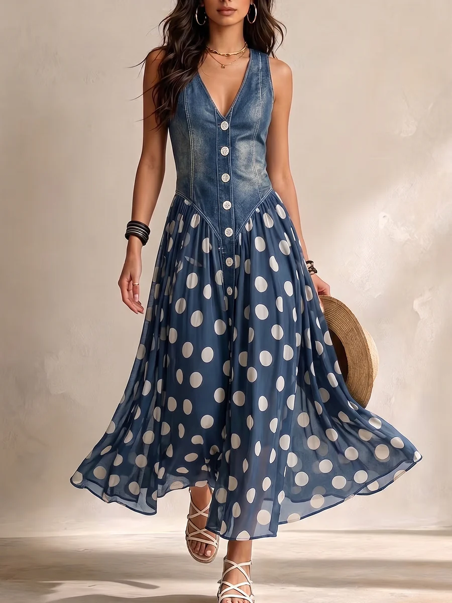 Jasmin | Polka Dot Skirt Dress