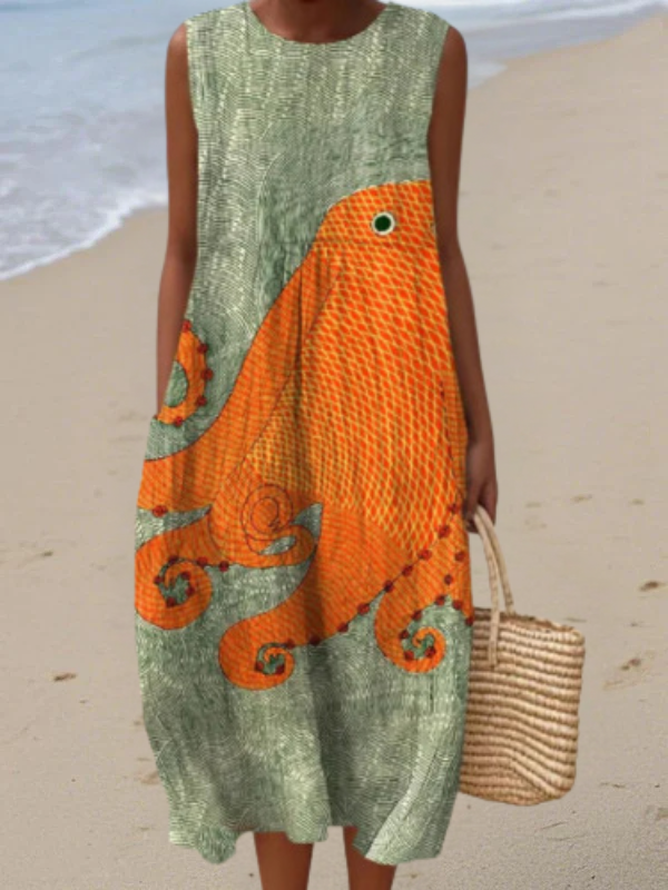 Tess | Ocean Midi Dress
