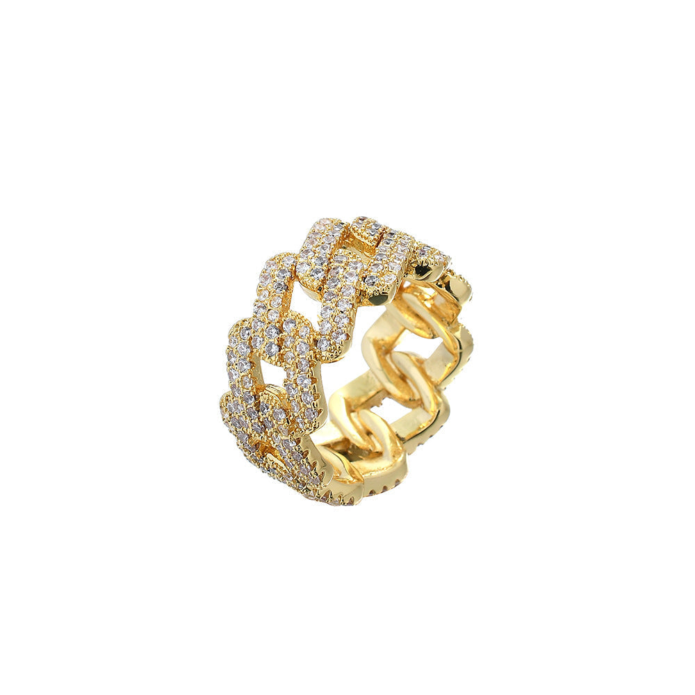 Gold Silver Zirconia Ring