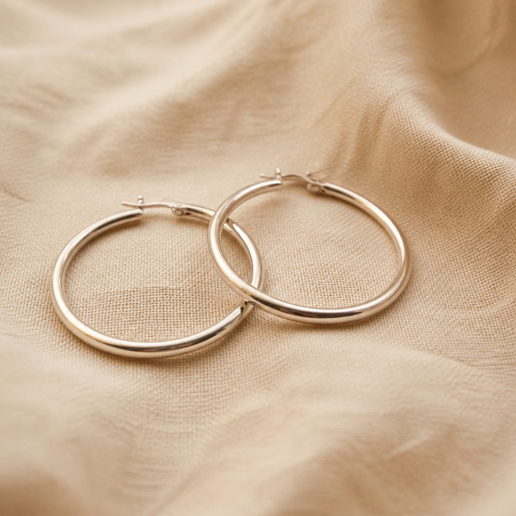 Noble Sphere Hoop Earrings