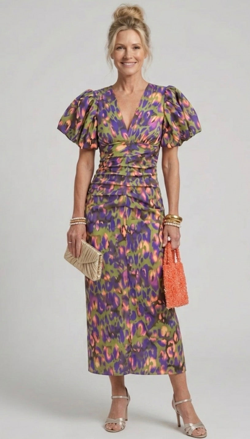 Loren | Dress with Puff Sleeves