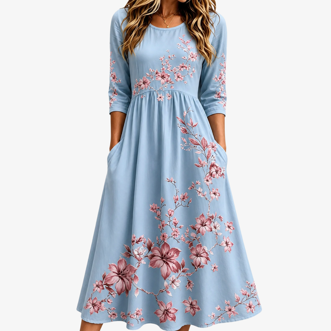 Sky Blossom Weekend Dress