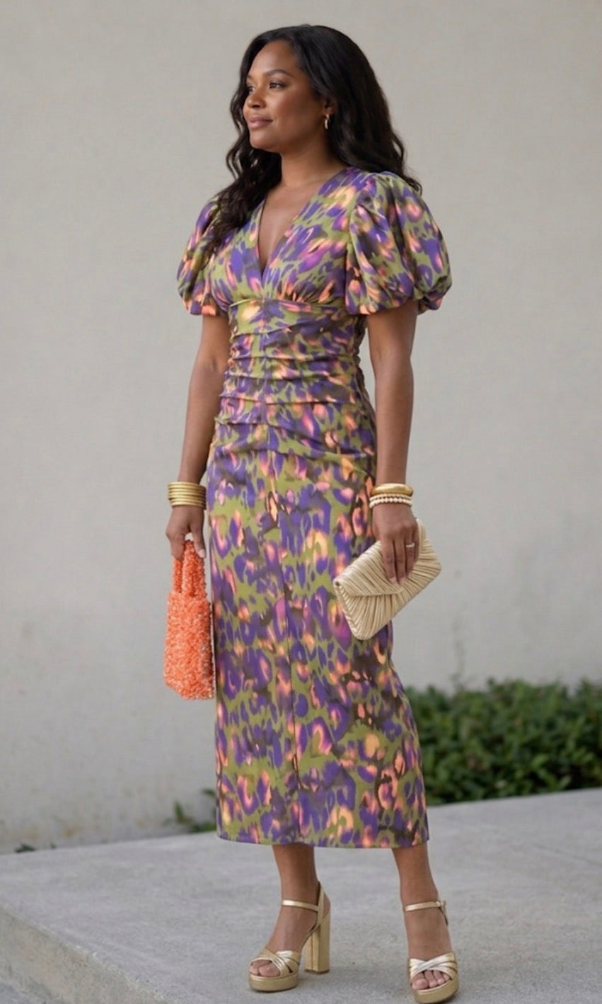 Loren | Dress with Puff Sleeves
