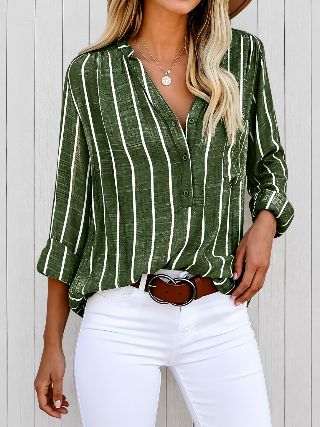 Lilac| Stylish striped blouse