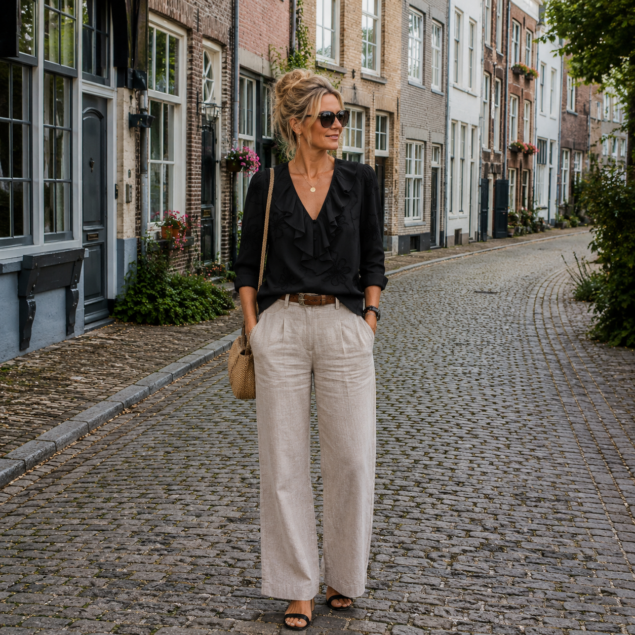 Celestine | Embroidered Frill Shirt