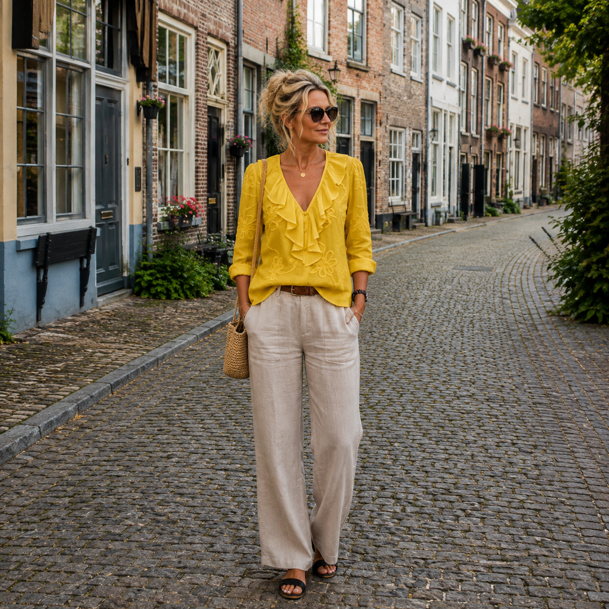 Celestine | Embroidered Frill Shirt