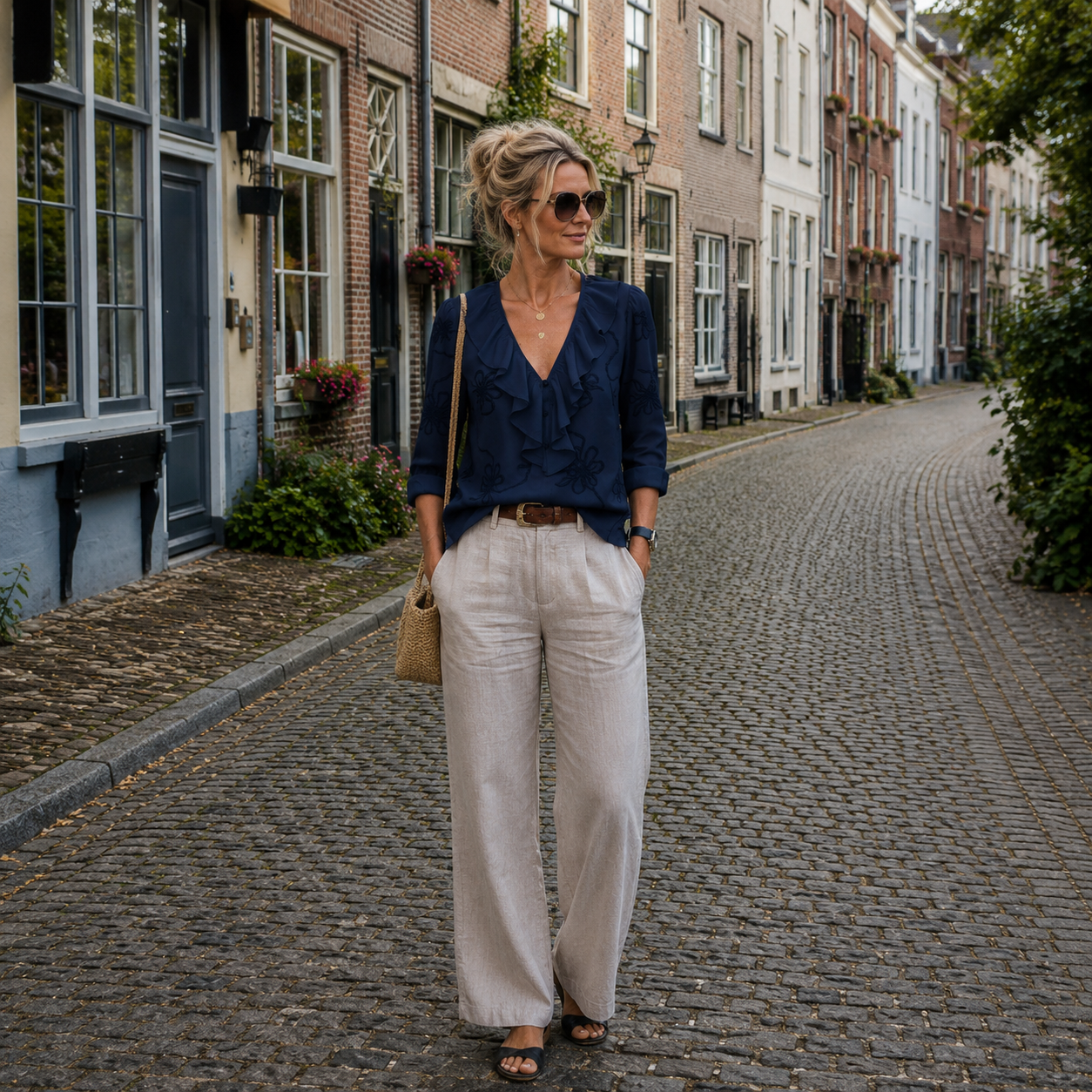 Celestine | Embroidered Frill Shirt