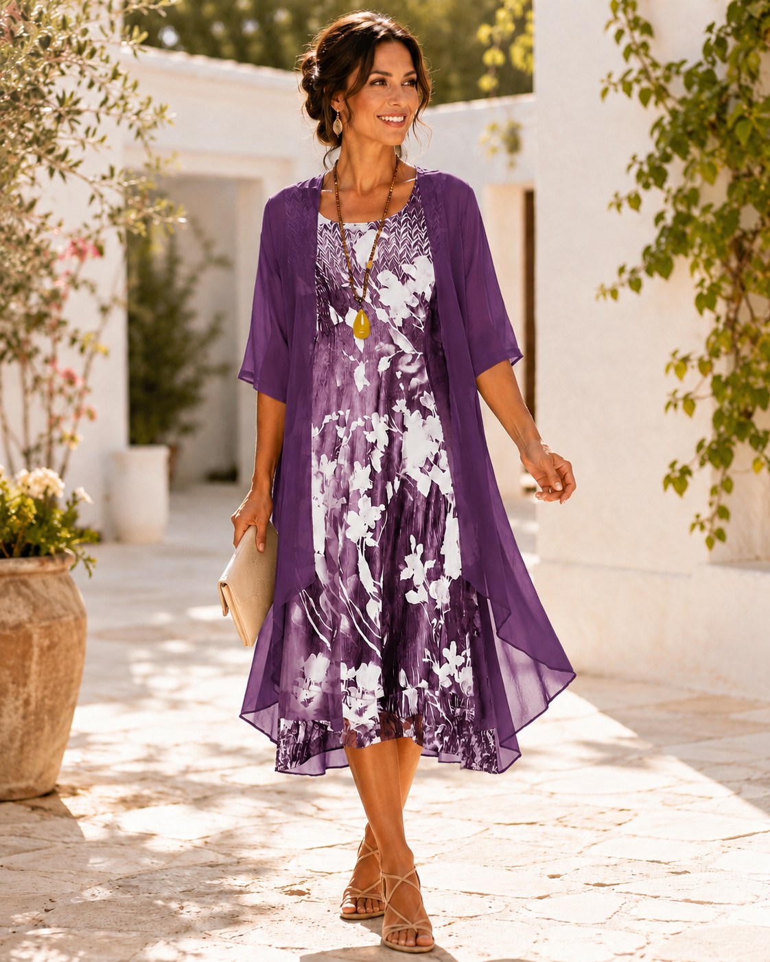Olivia | Layered Midi Dress